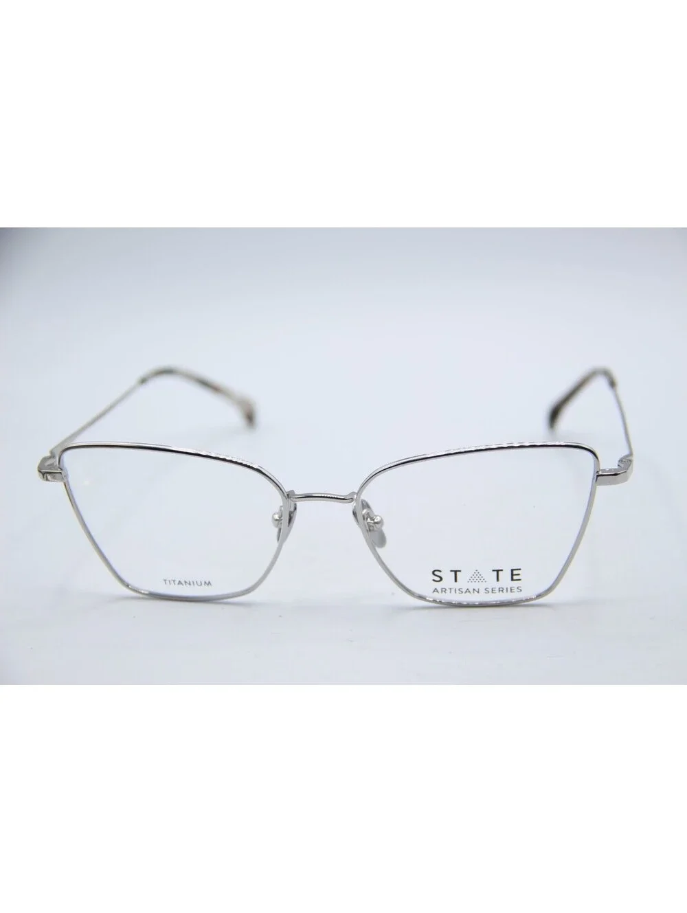 State Eugenie Chrome White Designer Authentic Eyeglasses 56-18-145